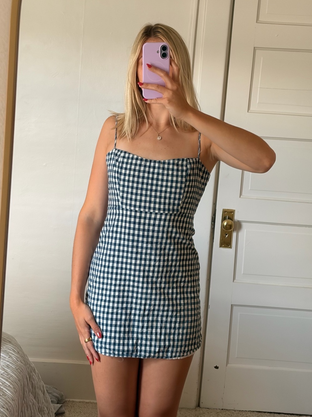 Brandy Melville gingham mini dress